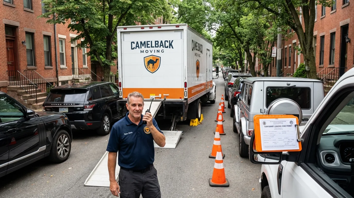 City street loading permit setup in Mays Landing, NJ