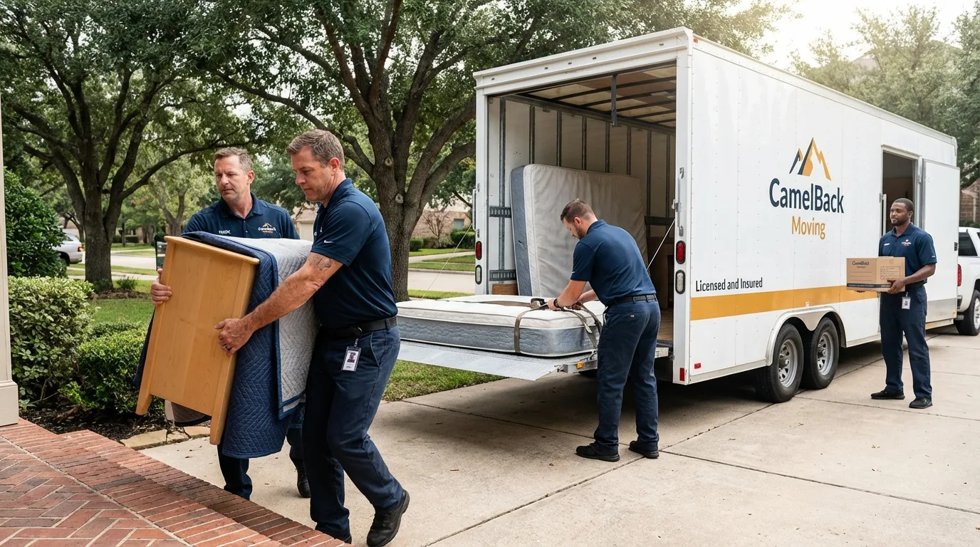 Crew loading residential truck for cross-state move from Mays Landing, NJ
